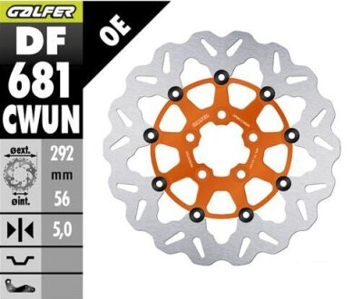 Brake Disc Float Wave Orange