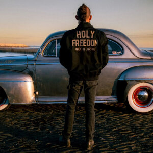 Holy Freedom Crew Bomber jacket black Size 2XL