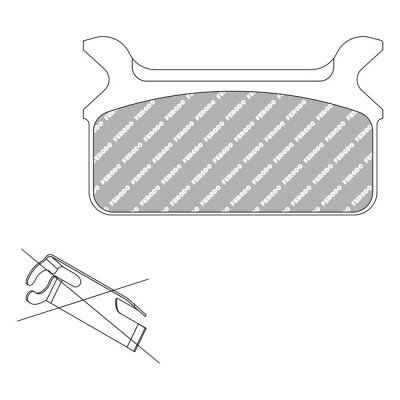 Ferodo, brake pads. Organic P-compound