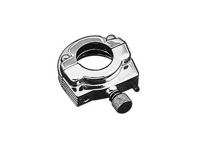 Throttle Clamp Set Chrome 1" Single Cable