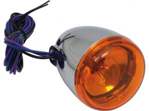 Deuce-Style Turn Signal Front, wires exit behind mounting...