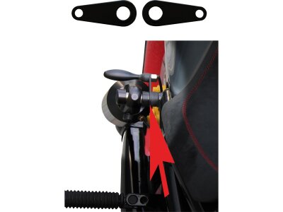 Rear Turn Signal Bracket Black Powder Coated