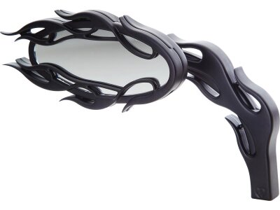 Flamed Micro Mirror Black Powder Coated Left