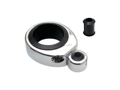 Swivel Head 1 1/4"-1 1/2" Diameter Tubing Cable Clamp Single Throttle/Clutch Cable Chrome