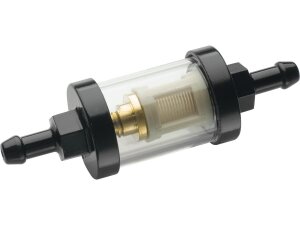 See-Flow Glass Fuel Filter 1/4" Fuel Lines Black