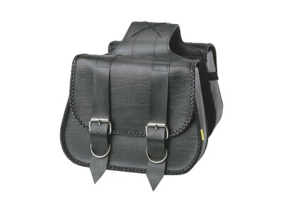 Braided Straight Throw Over Saddlebags For Touring Models, 14 1⁄2" x 12" x 5 1/2" Black