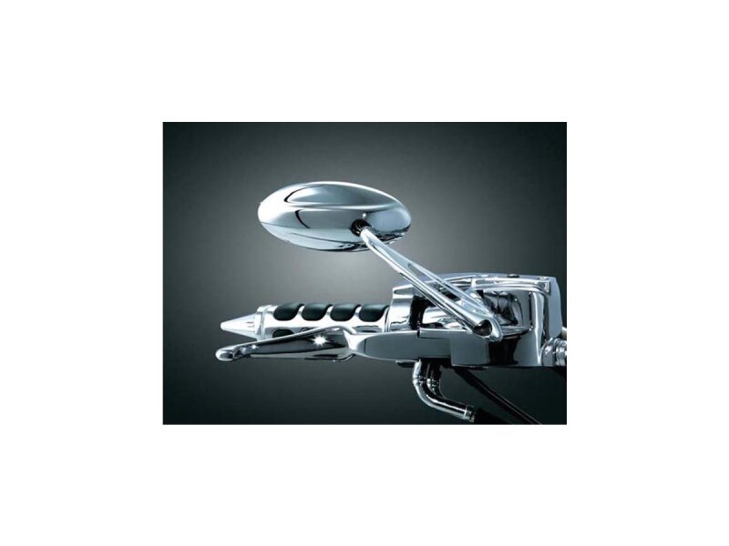 Trident Mirror Convex lens, 9" stem Chrome