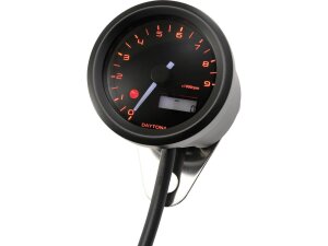 Velona Tachometer 48 mm, Stainless Steel Black Paint...