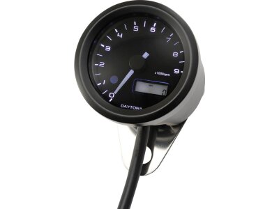 Velona Tachometer 48 mm, Stainless Steel Black Paint Tachometer