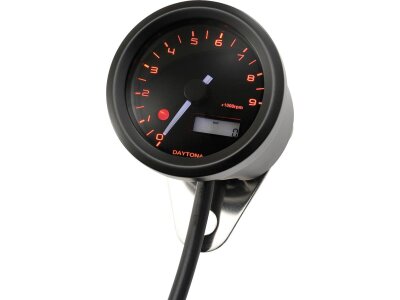 Velona Tachometer 48 mm, Stainless Steel Black Paint Tachometer