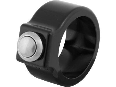 CCE, Switch Housing Kit, 1" Diameter Handle Bar, Single Button, Billet Aluminum, Black Switch Housing Single button