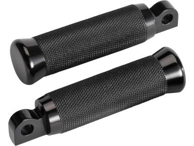 Knurled Foot Pegs for Sportster 48 and 72 Models Black, Anodized, Knurled