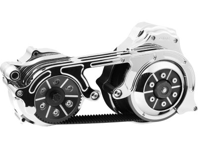 2" Open Belt Drive Kit for Miwaukee Eight Touring 6-Hole; 52 Tooth Front/69 Tooth Rear, 132 Tooth 2" Belt Chrome