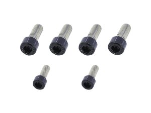 Footrest Screw Kits Gloss Black Powder Coated