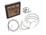 13" Bagger Bar Cable Kit Stainless Steel Clear...