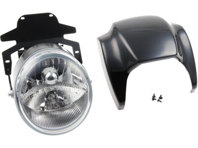 NRS Style Headlamp Mask Including LED Headlight Black Gloss ABS