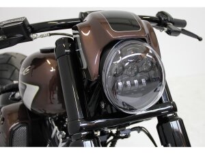 NRS Style Headlamp Mask Including LED Headlight Black Gloss ABS