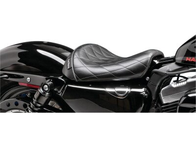Bare Bones Solo Seat Diamond Stitch Black Vinyl