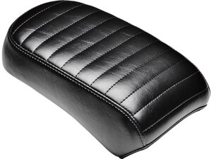 Bare Bones Pillion Pad Pleated Stitch Black Vinyl