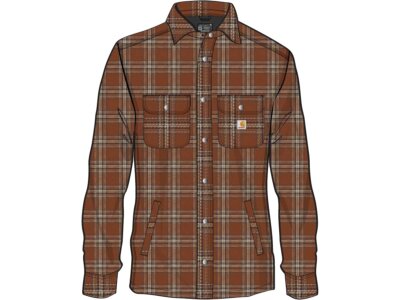 Relaxed Fit Heavyweight Flannel Sherpa-Lined Dherpe-Lined Shirt Jacket