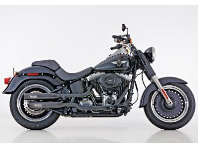 Performance Slip-On Muffler For Softail High Black Powder Coated