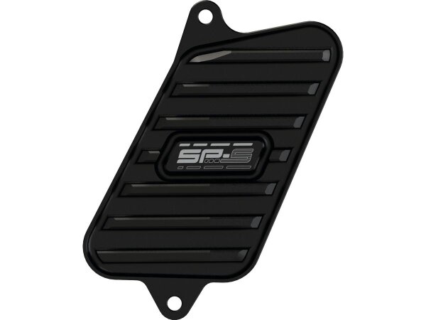 Heat Exchanger Cover SP-S Design, Ribbed, Including Mounting Parts Black Powder Coated