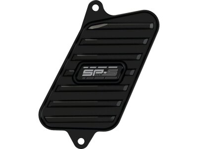 Heat Exchanger Cover SP-S Design, Ribbed, Including Mounting Parts Black Powder Coated