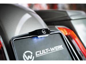 Mid-Mount License Plate Base Plate Kit Germany 180 x 200 mm Black Cut