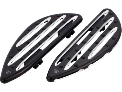 Deep Cut Driver Floorboards Black Cut Anodized