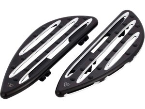 Deep Cut Driver Floorboards Black Cut Anodized