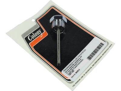 Custom Transmission Filler Plug With Dipstick, 5-Speed Chrome 7/8"-18