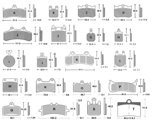 Racing Brake Pads for 108mm Calipers (DE)