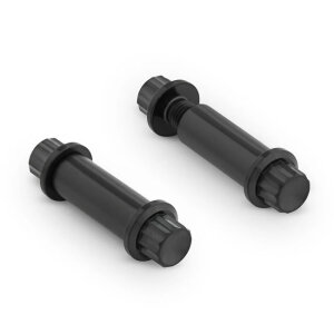 Arlen Ness, titanium 12-point foot peg bolt kit. Black 2-pk
