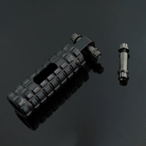 Arlen Ness, titanium 12-point foot peg bolt kit. Black 2-pk