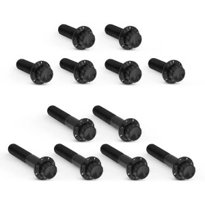 Arlen Ness, titanium 12-point rocker box bolt kit. Black