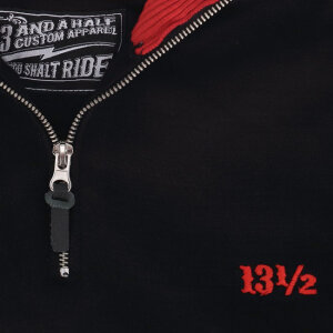 13 1/2 Outlaw half-zip sweater black/red Size M