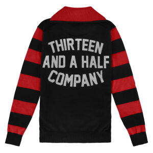 13 1/2 Outlaw half-zip sweater black/red Size XL