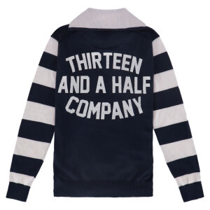 13 1/2 Outlaw half-zip sweater navy/offwhite Size M