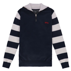 13 1/2 Outlaw half-zip sweater navy/offwhite Size 2XL