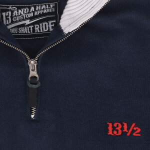 13 1/2 Outlaw half-zip sweater navy/offwhite Size 2XL