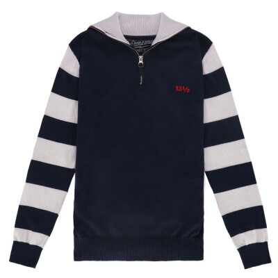13 1/2 Outlaw half-zip sweater navy/offwhite Size 3XL