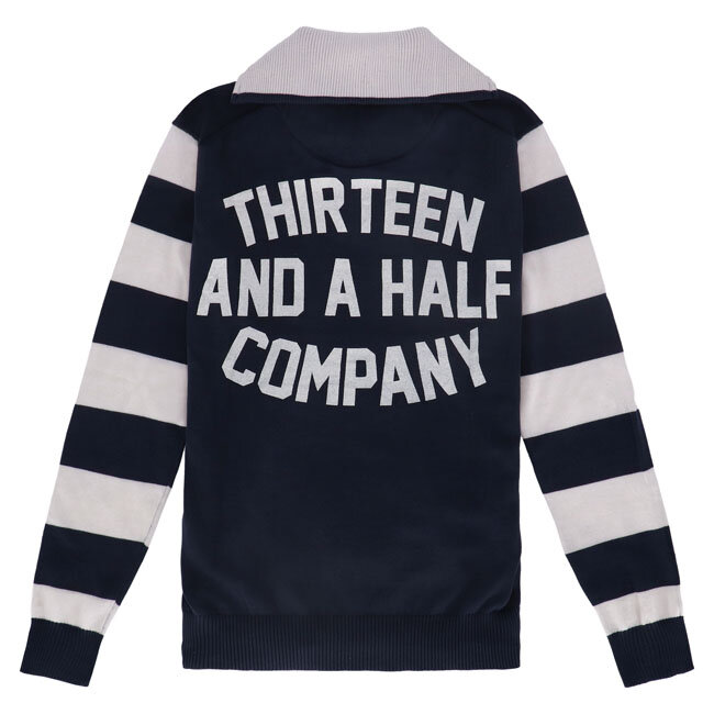 13 1/2 Outlaw half-zip sweater navy/offwhite Size 4XL