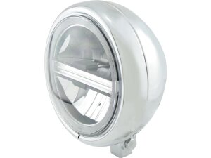 Pecos Type 6 5 3/4" Headlight Chrome LED