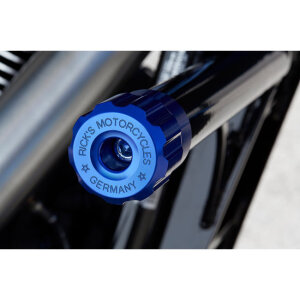 Ricks Motorcycles, Clubstyle crashbar end caps. Blue