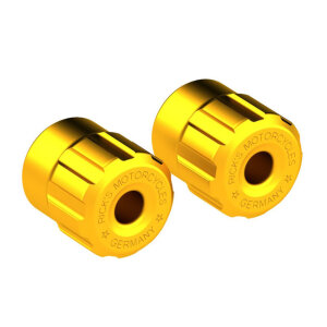 Ricks Motorcycles, Clubstyle crashbar end caps. Gold