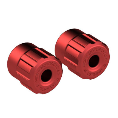 Ricks Motorcycles, Clubstyle crashbar end caps. Red
