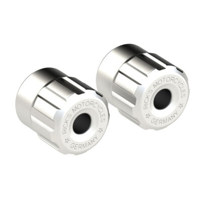 Ricks Motorcycles, Clubstyle crashbar end caps. Raw