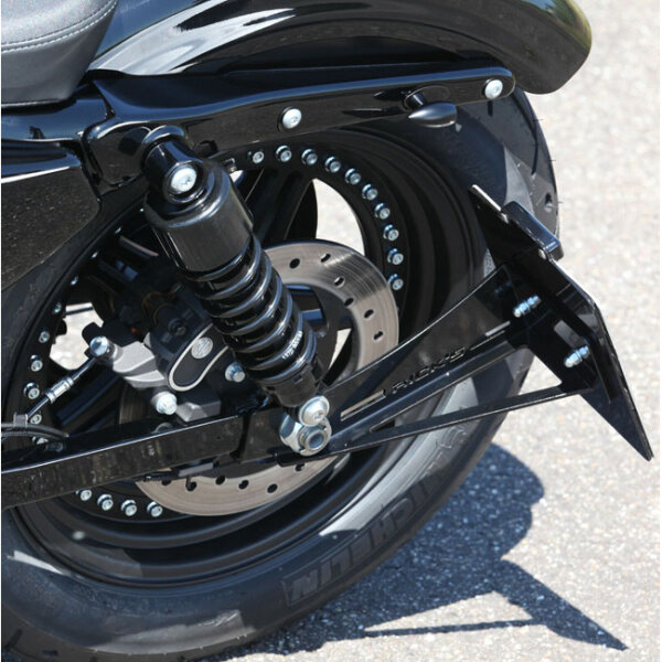 Ricks Motorcycles, side mount License plate bracket. Black