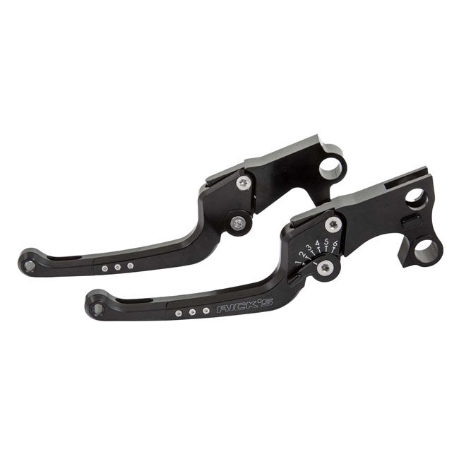 Ricks Motorcycles, Good Guys brake & clutch lever set Black