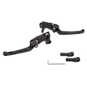 Ricks Motorcycles, Good Guys brake & clutch lever set Black